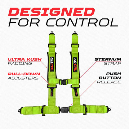 Pro Series 4 point Harness with push button release 2" & 3" available