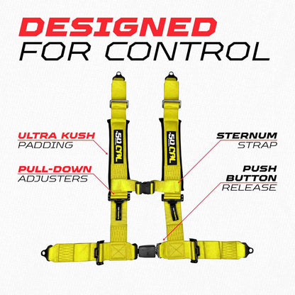 Pro Series 4 point Harness with push button release 2" & 3" available