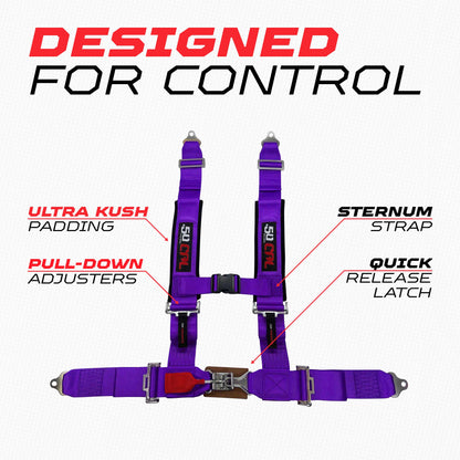 2" 5 Point Racing Harness – Pro Series Race Latch | 50 Caliber Racing