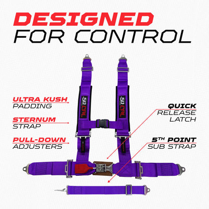 3" 5 Point Racing Harness – Pro Series Race Latch | 50 Caliber Racing