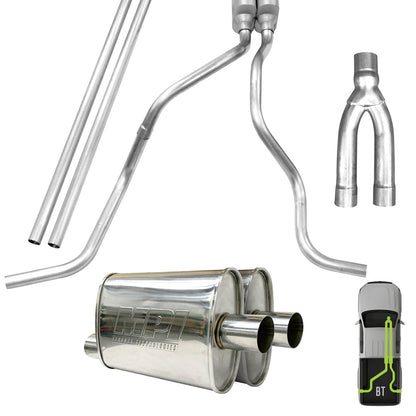 GMC/Chevy, 2007-2011, 6.0L, Stainless - MPI Exhaust Cat-Back Dual Stainless Kits