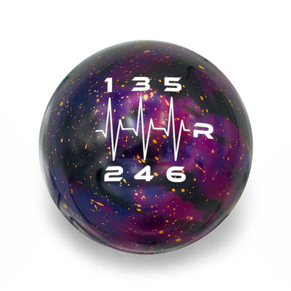 Billetworkz Cosmic Space Shift Knob - 6 Speed Heartbeat Engraving for Honda