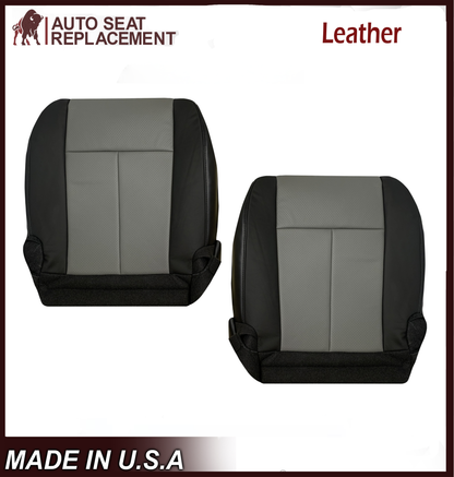 2007 2008 Ford Expedition Eddie Bauer Driver Or Passenger Side Bottom Seat Cover In 2 Tone (Gray - Black)