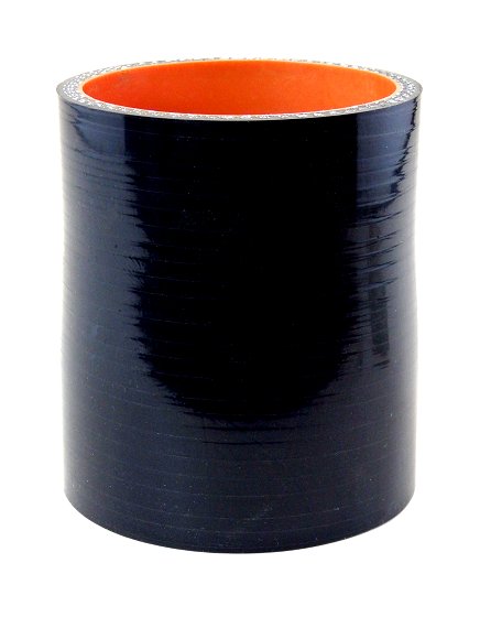 2.38" ID to 2.25" ID x 3" Long Silicone Reducing Sleeve, Gloss Black