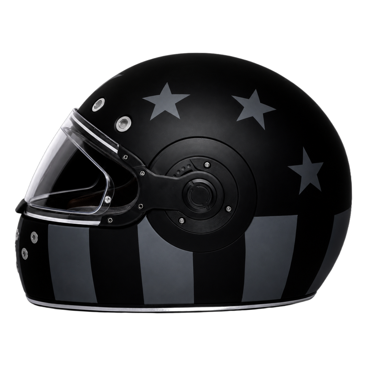D.O.T. & ECE Daytona Retro Full Face Motorcycle Helmet: Vintage Style for Men, Women, & Youth - W/ Captain America Stealth