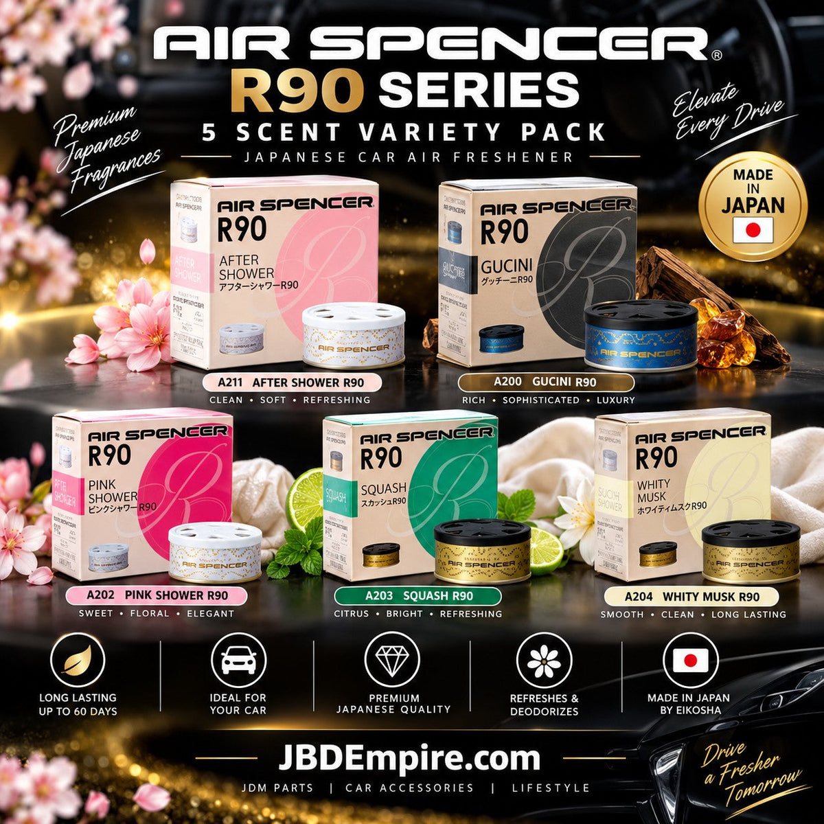 R90 Variety 5 Pack - Eikosha Air Spencer Cartridge