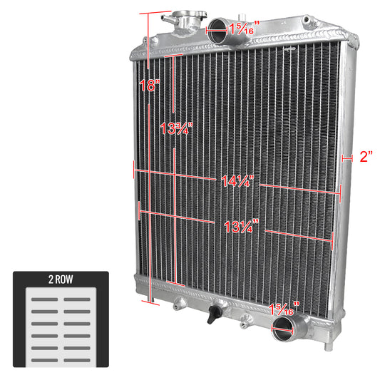 1992-2000 Honda Civic EG EK Del Sol S/Si Manual Transmission 2-Row Aluminum Performance Radiator