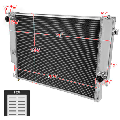1992-1998 BMW E36 3 Series Manual Transmission  Aluminum 2-Row Performance Radiator
