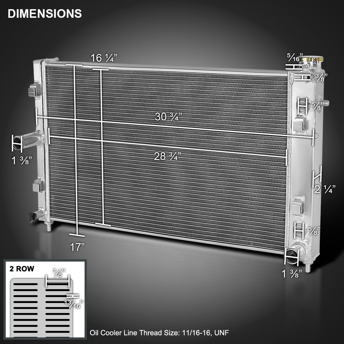 2005-2006 Pontiac GTO 6.0L V8 2-Row Aluminum Performance Radiator