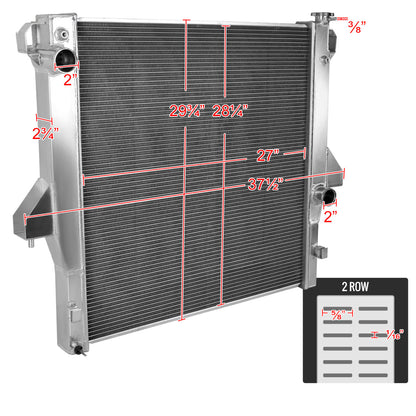 2003-2009 Dodge RAM 2500/3500 5.9L/6.7L Cummins Aluminum 2-Row Performance Radiator