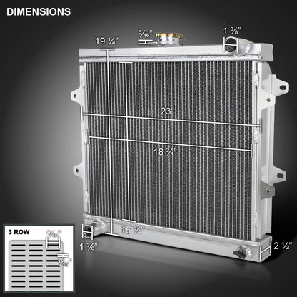 1984-1995 Toyota Pickup 4Runner 2.4L L4 Aluminum 3-Row Performance Radiator