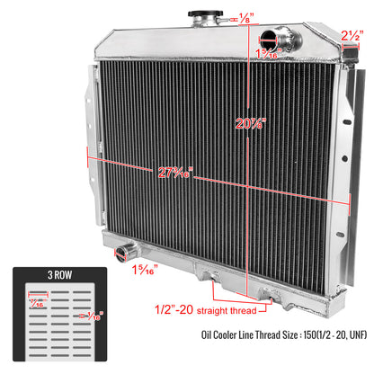 1968-1974 AMC Matador/Javelin/Ambassador/AMX Aluminum 3-Row Performance Radiator