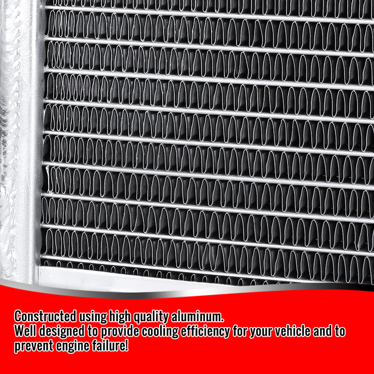 1984-1990 Jeep Cherokee/Wagoneer/Comanche 2.8L V6 Aluminum 3-Row Performance Radiator