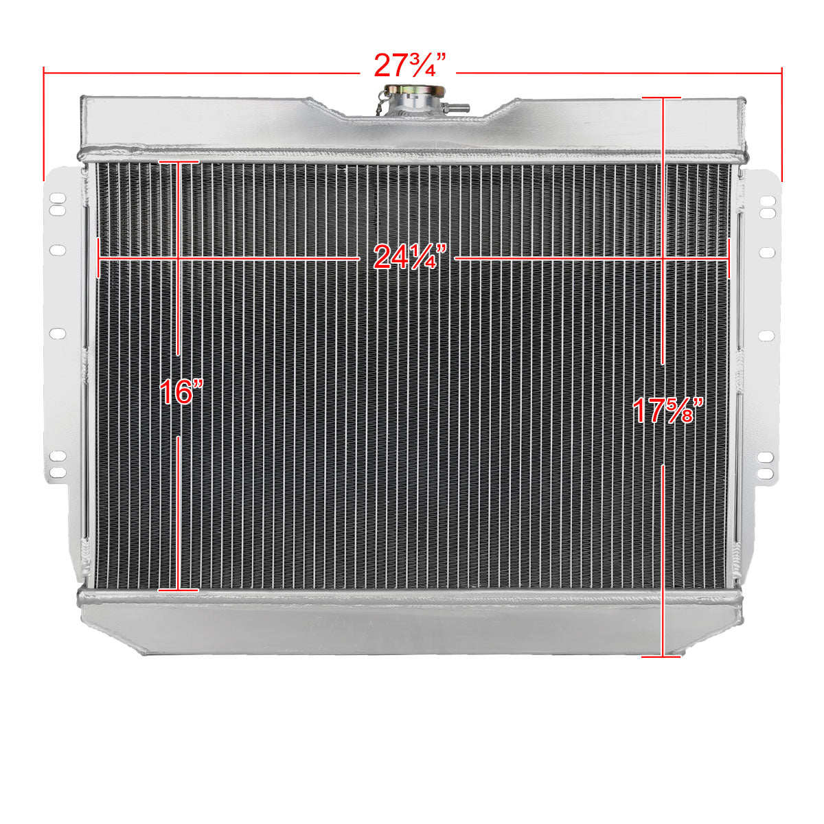 1959-1965 Chevrolet Impala/Bel Air/Biscayne/Chevelle Aluminum 2-Row Performance Radiator