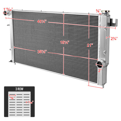 1994-2002 Dodge RAM 2500/3500 Quad Cab 5.9L Turbo Diesel Aluminum 3-Row Performance Radiator