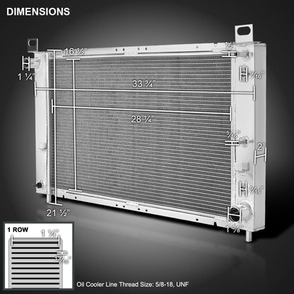 1999-2004 Chevrolet Silverado/GMC Sierra 1500 4.3L V6 Aluminum Single Row Performance Radiator