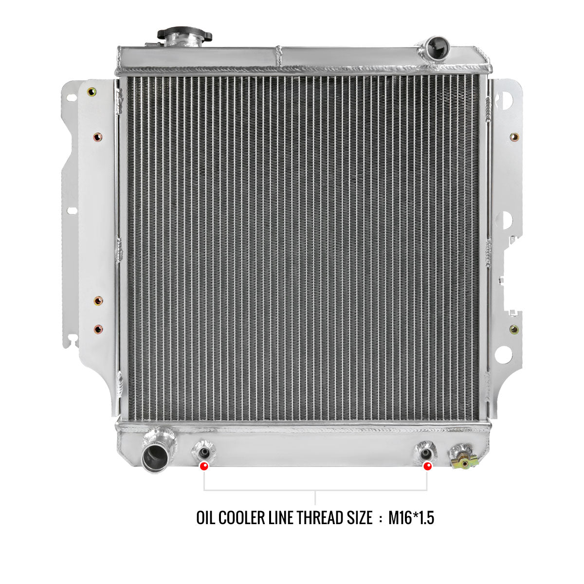 1987-2006 Jeep Wrangler TJ YJ 2.4L/4.2L Aluminum 3-Row Performance Radiator