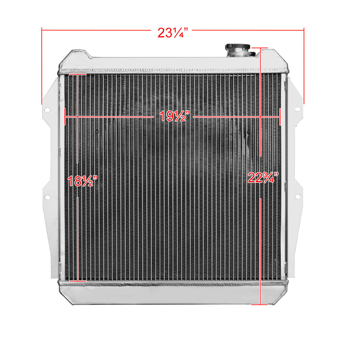 1988-1995 Toyota Pickup/4Runner V6 3 Row Radiator with Fan Shroud