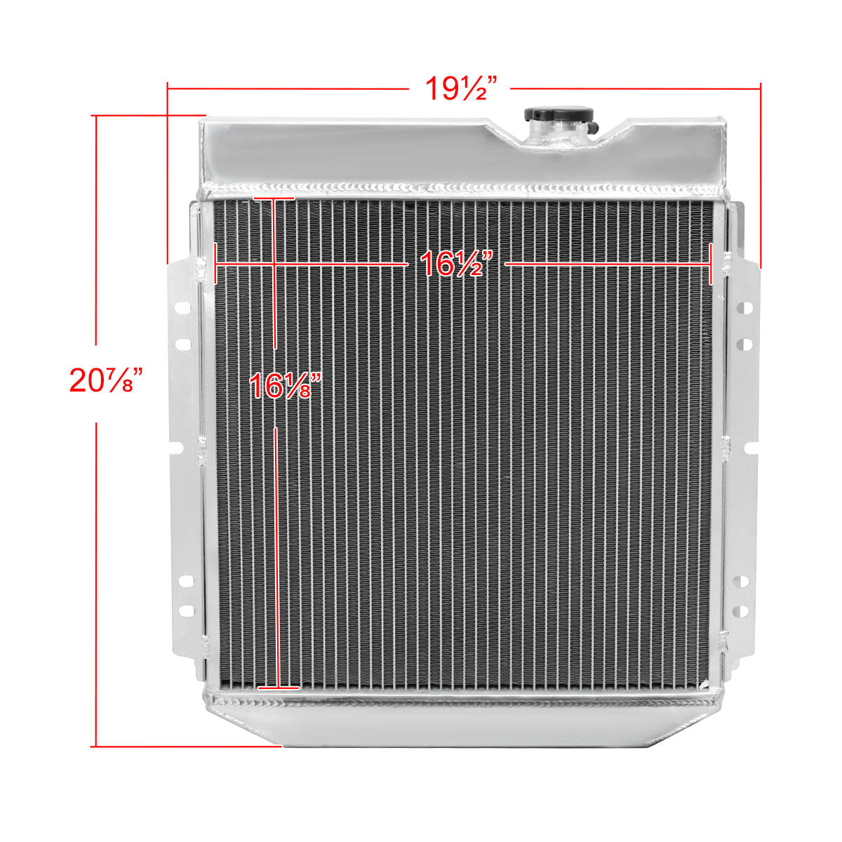 1960-1966 Ford Falcon/Mustang/Ranchero / 1960-1965 Mercury Comet 3 Row Radiator with Fan Shroud Design