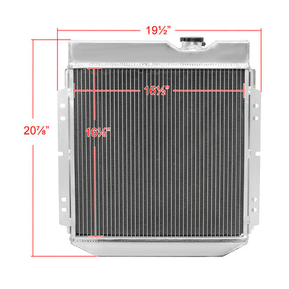 1960-1966 Ford Falcon/Mustang/Ranchero / 1960-1965 Mercury Comet 3 Row Radiator with Fan Shroud Design