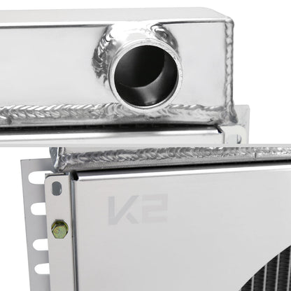 1963-1970 Ford Mustang/Fairlane/Falcon/Galaxie/Torino Mercury Cougar 3-Row Radiator with Fan Shroud Design