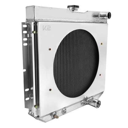 1963-1970 Ford Mustang/Fairlane/Falcon/Galaxie/Torino Mercury Cougar 3-Row Radiator with Fan Shroud Design