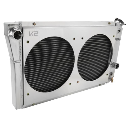 1982-2002 Chevrolet S10/Blazer/Corvette 3 Row Radiator with Dual Fan Shroud Design