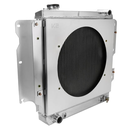 1987-2006 Jeep Wrangler TJ YJ 2.4L/4.2L 3-Row Radiator with Fan Shroud Design