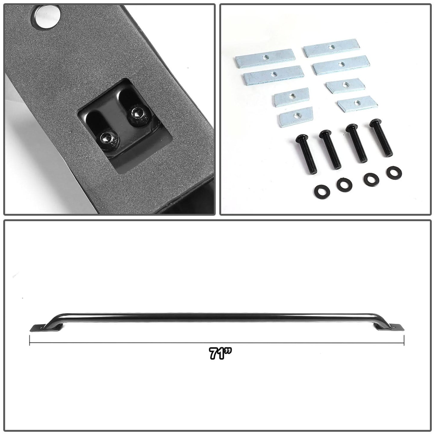 1999-2017 Chevrolet Silverado Bed Rails 6.5FT Black