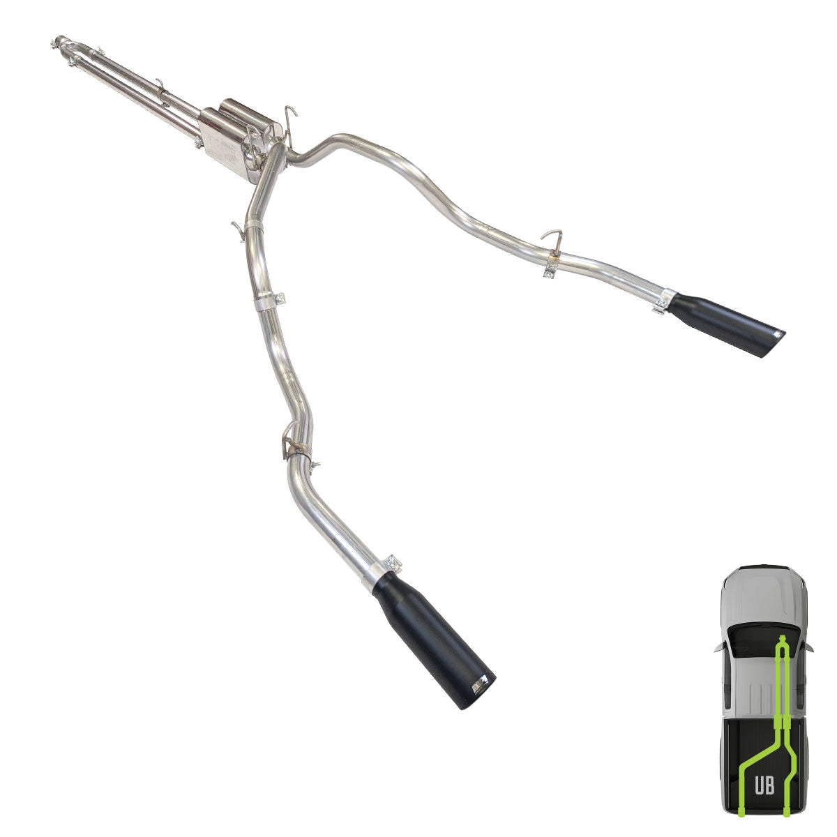 RAM, 2019-2024 (Classic), 5.7L, Stainless - MPI Exhaust Cat-Back Dual Stainless Kits