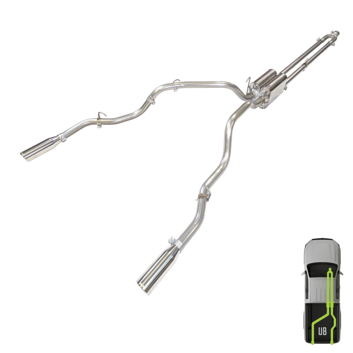 RAM, 2009-2018, 5.7L, Stainless - MPI Exhaust Cat-Back Dual Stainless Kits