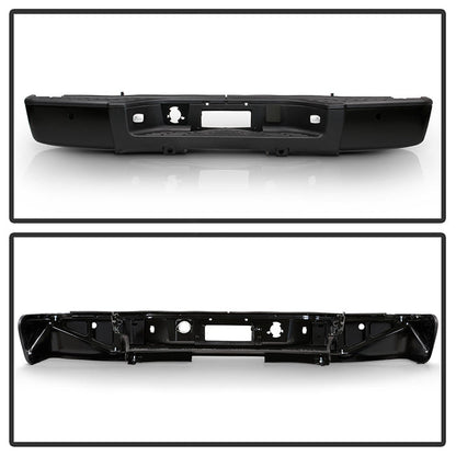 SPYDER xTune 07-13 Chevy Silverado 1500 w/Parking Sensor OEM Style Steel Rear Bumper - BLK RB-CS07-SET-WS-B 9047091