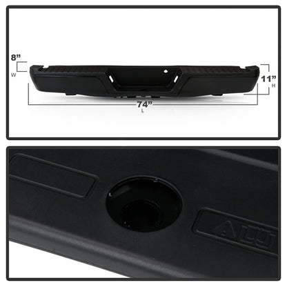 Spyder Styleside 15-20 Ford F150 w/o Parking Sensor Holes & Hitch - Rear Bumper (RB-FF15015-SET-BK) 9947681