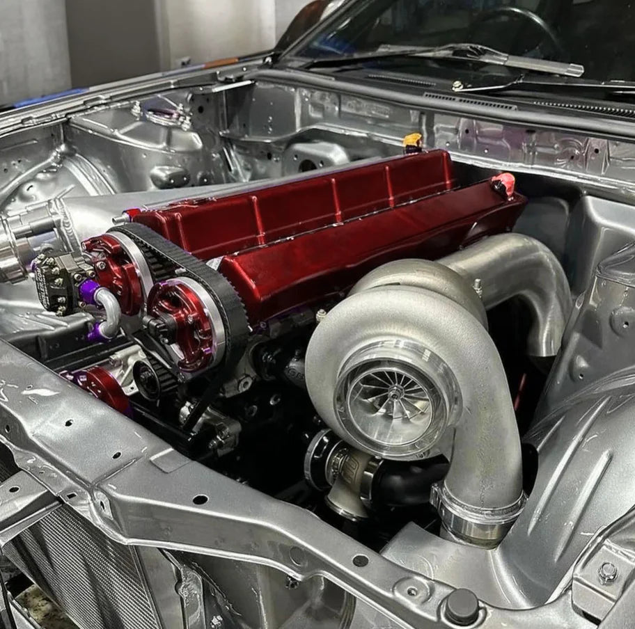 Bull Boost Performance Billet Valve Covers with AN10 Fittings for RB20, RB25 &amp; RB26 Nissan Engines
