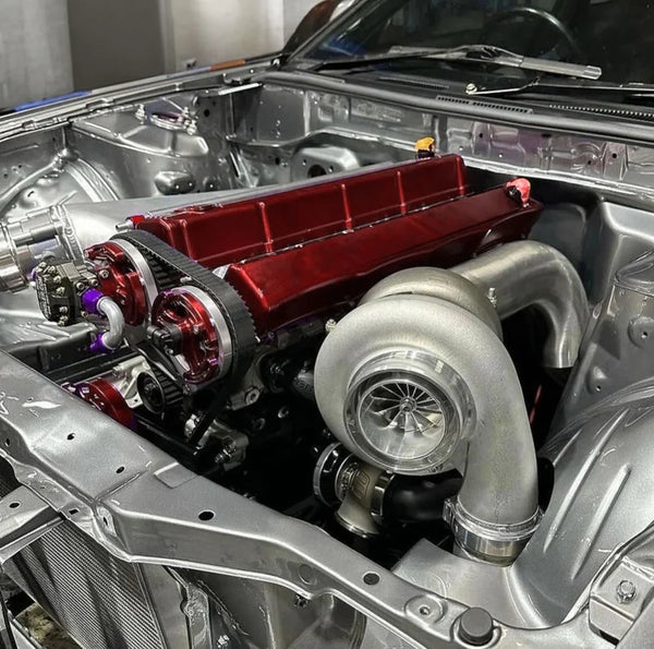Bull Boost Performance Billet Valve Covers with AN10 Fittings for RB20, RB25 &amp; RB26 Nissan Engines