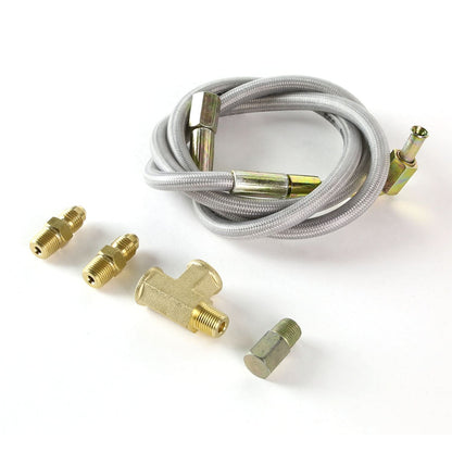 Type 1 Style Oil Feed Line Kit - 90 Degree Hose - 4AN