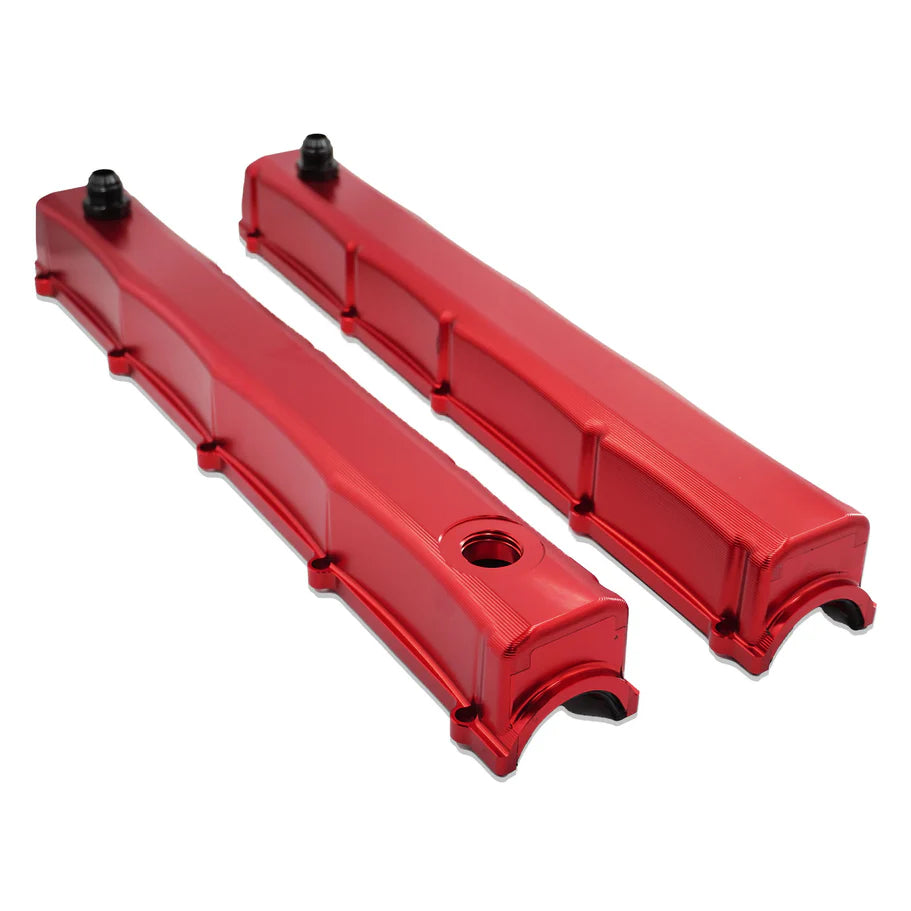 Bull Boost Performance Billet Valve Covers with AN10 Fittings for RB20, RB25 &amp; RB26 Nissan Engines