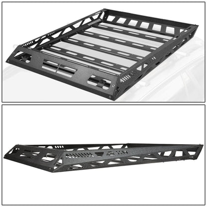 Universal 55x41 Roof Cargo Basket - Black Steel Construction