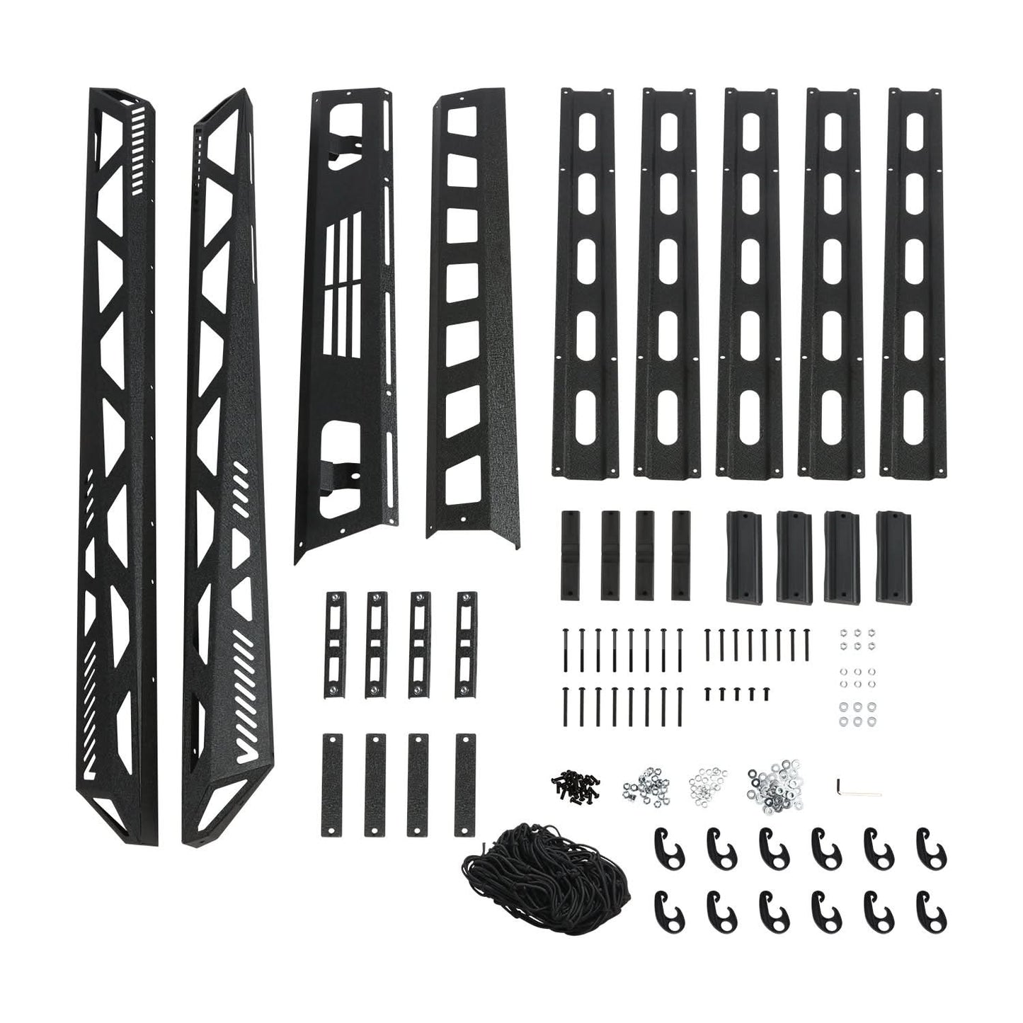 Universal 55x41 Roof Cargo Basket - Black Steel Construction