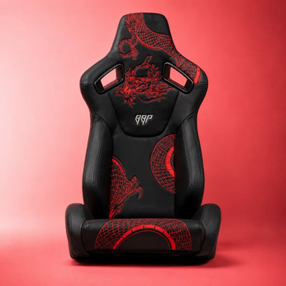 BULL BOOST Ryujin Collection Red Dragon Reclinable Racing Seats – Pair