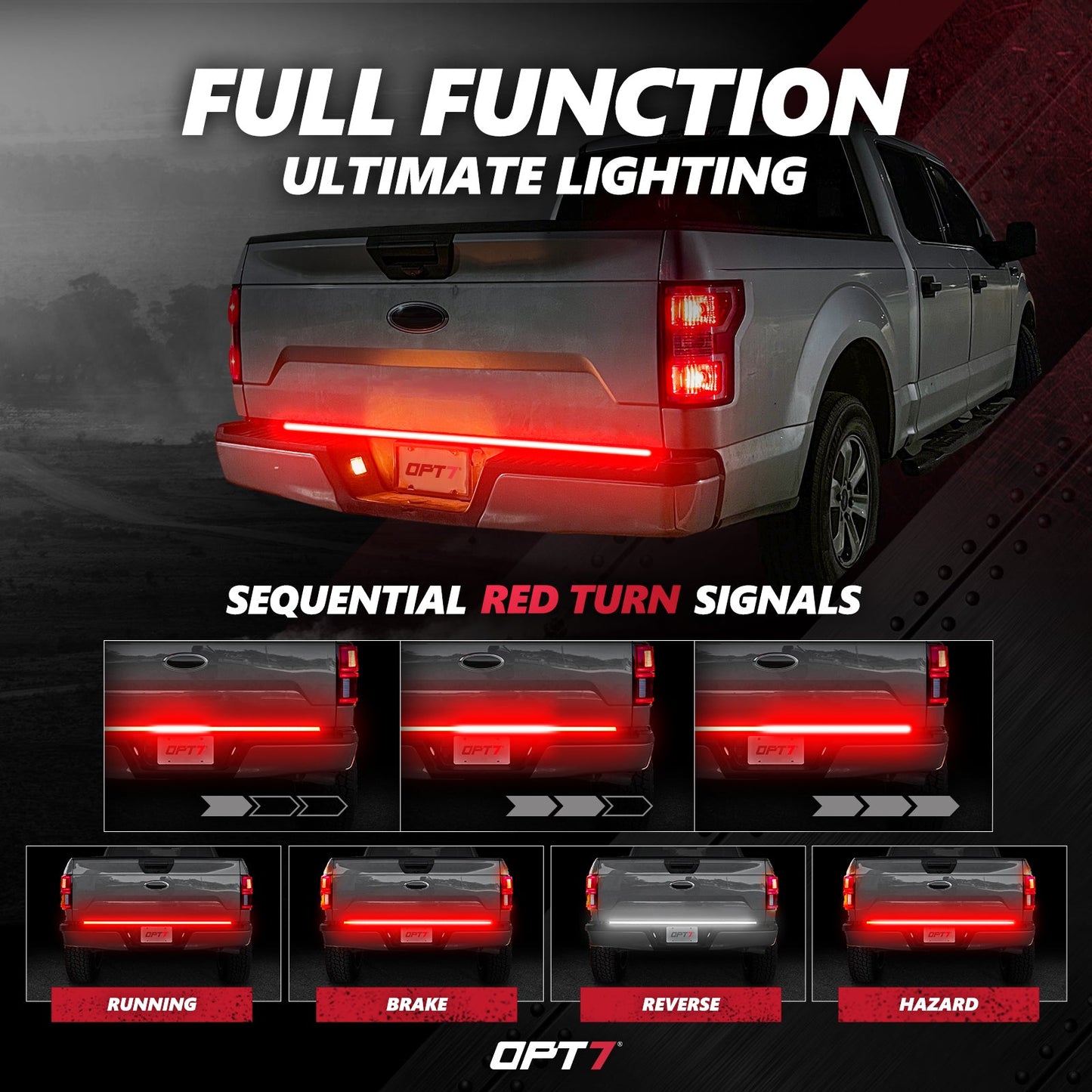AURA LED Lighting Kit for Truck Bundle (Grille LED Kit + DreamColor Underglow LED Kit - Remote Control + Tailgate Triple Light Bar)