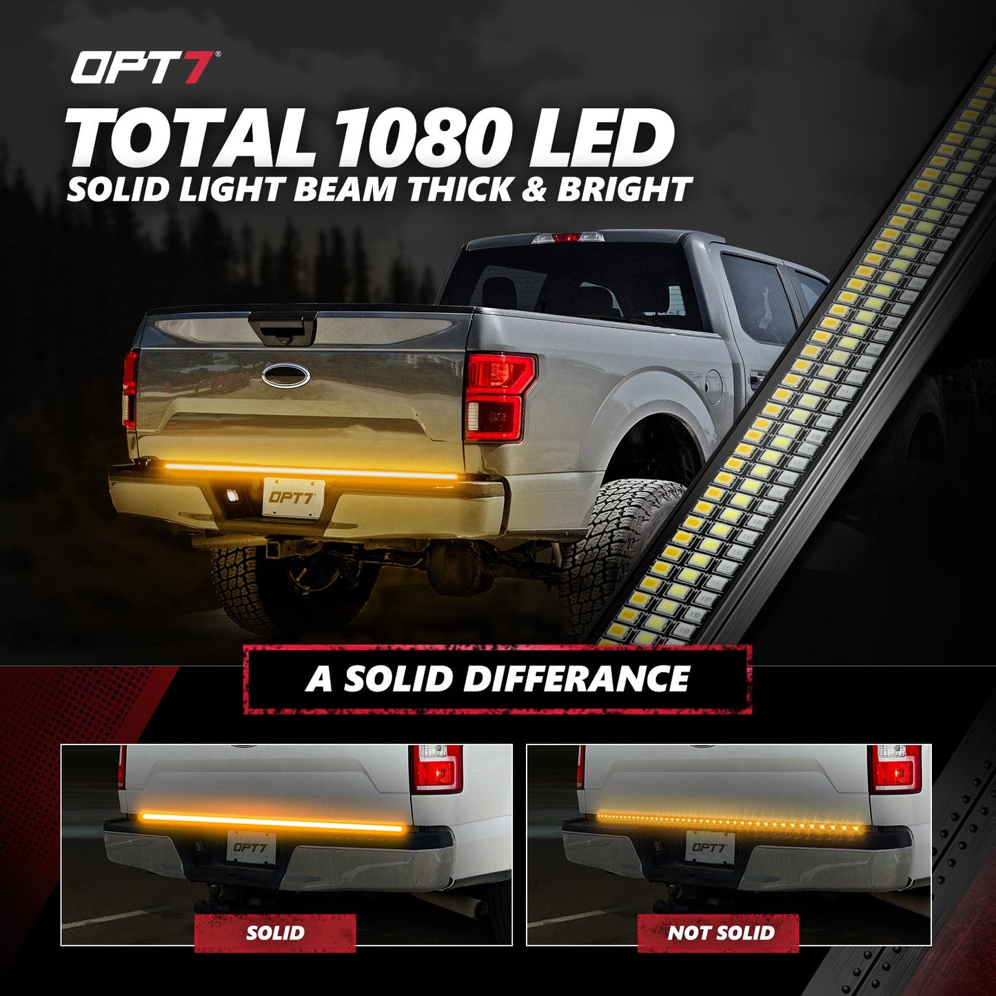 AURA PRO LED Lighting Kit for Truck Bundle (Grille LED Kit + DreamColor Underglow LED Kit - Bluetooth APP and Remote Controlled + Tailgate Triple Light Bar)
