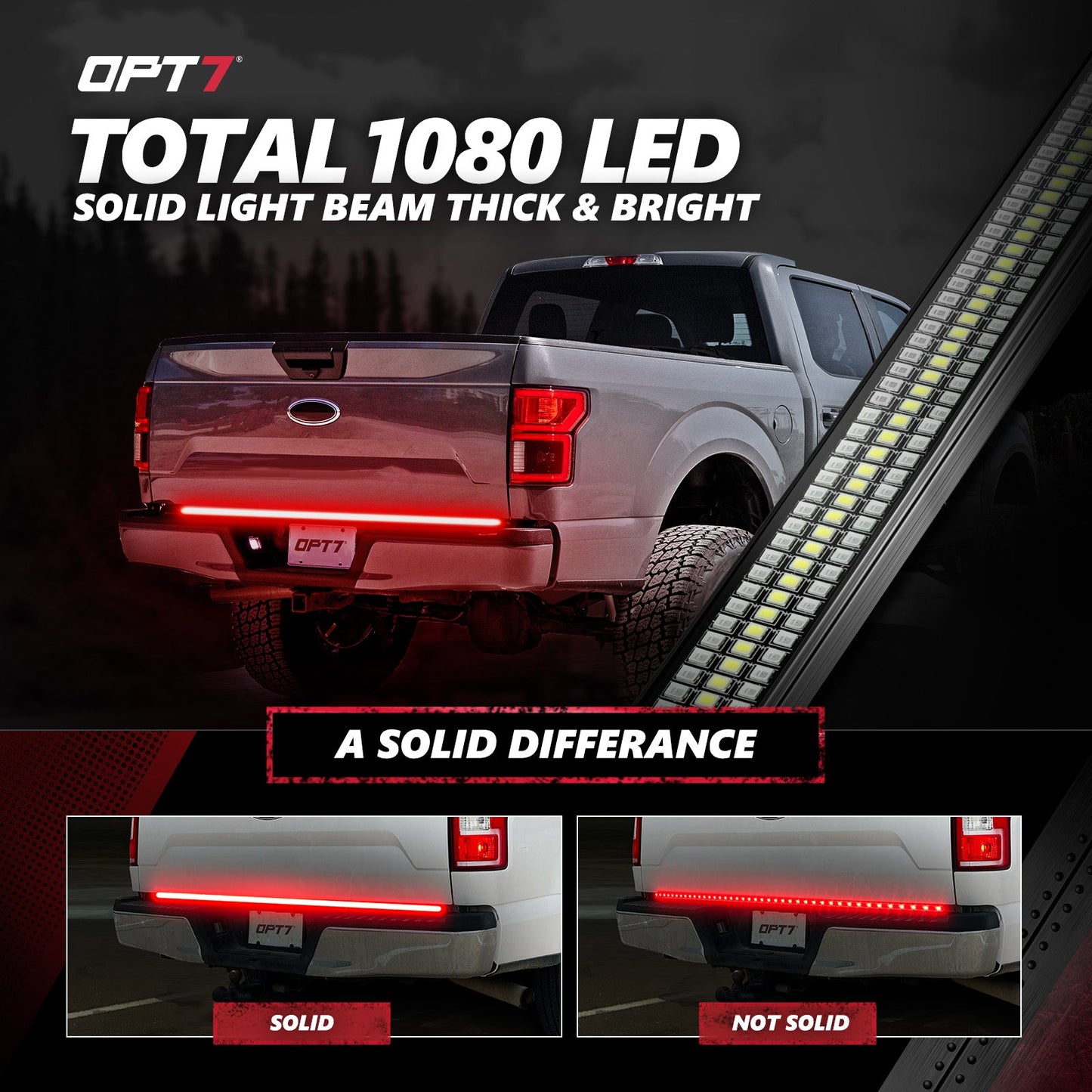 AURA LED Lighting Kit for Truck Bundle (DreamColor Underglow LED Kit - Remote Control + Tailgate Triple Light Bar + Sidekick LED Kit)