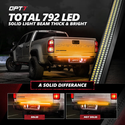 Redline Triple  Row LED Tailgate Light Bar with Reverse Light, Brake Light & Sequential Turn Signals