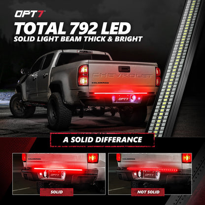 Redline Triple  Row LED Tailgate Light Bar with Reverse Light, Brake Light & Sequential Turn Signals