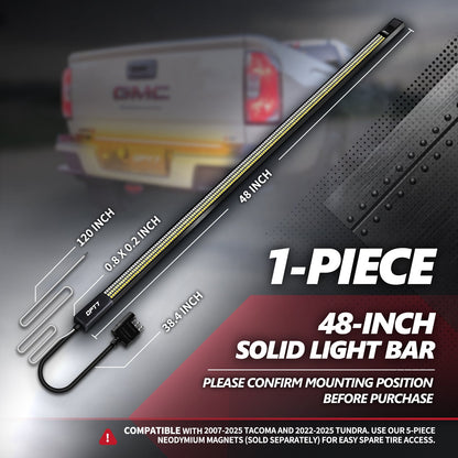 Redline Triple  Row LED Tailgate Light Bar with Reverse Light, Brake Light & Sequential Turn Signals