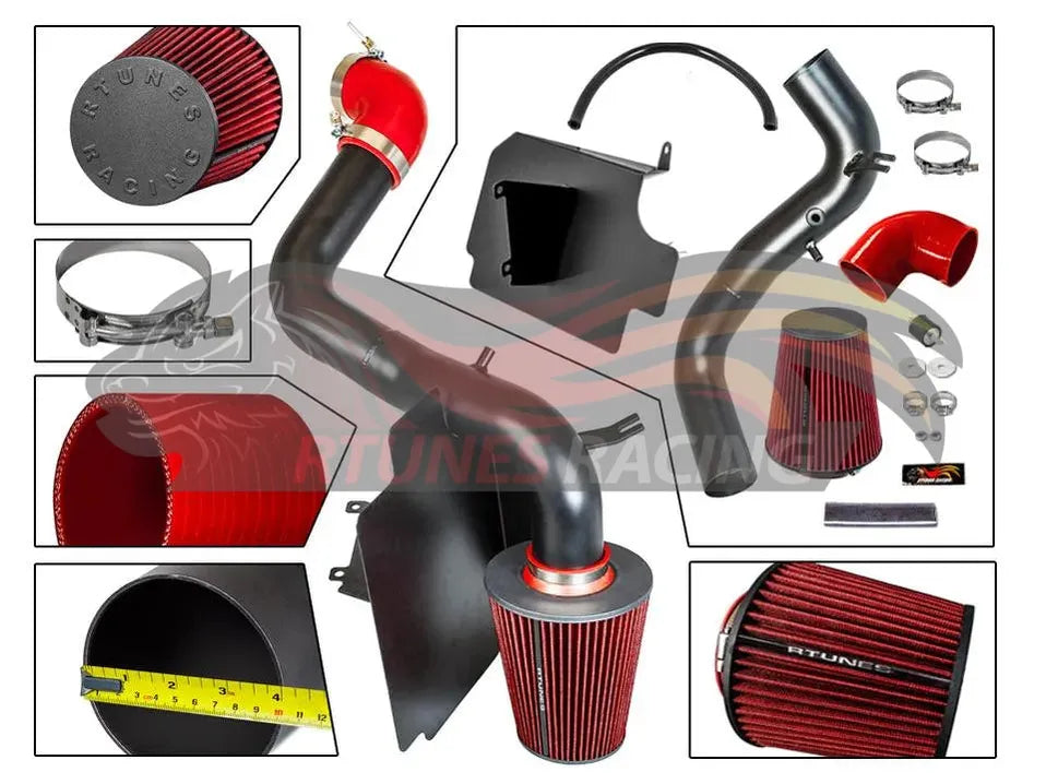 Heat Shield Air Intake Kit For 1998-2003 Chevy S10, GMC Sonoma I4 2.2L | RHI-CH-02BK