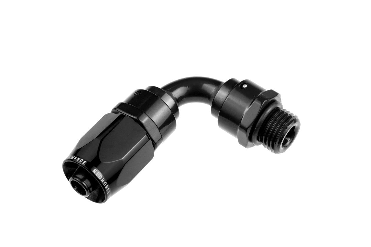 12AN 90Deg Hose End 12AN ORB Male End Black