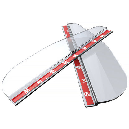Universal Clear PVC Plastic Side Mirror Visors - 2PC