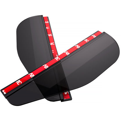 Universal Smoked PVC Plastic Side Mirror Visors - 2PC